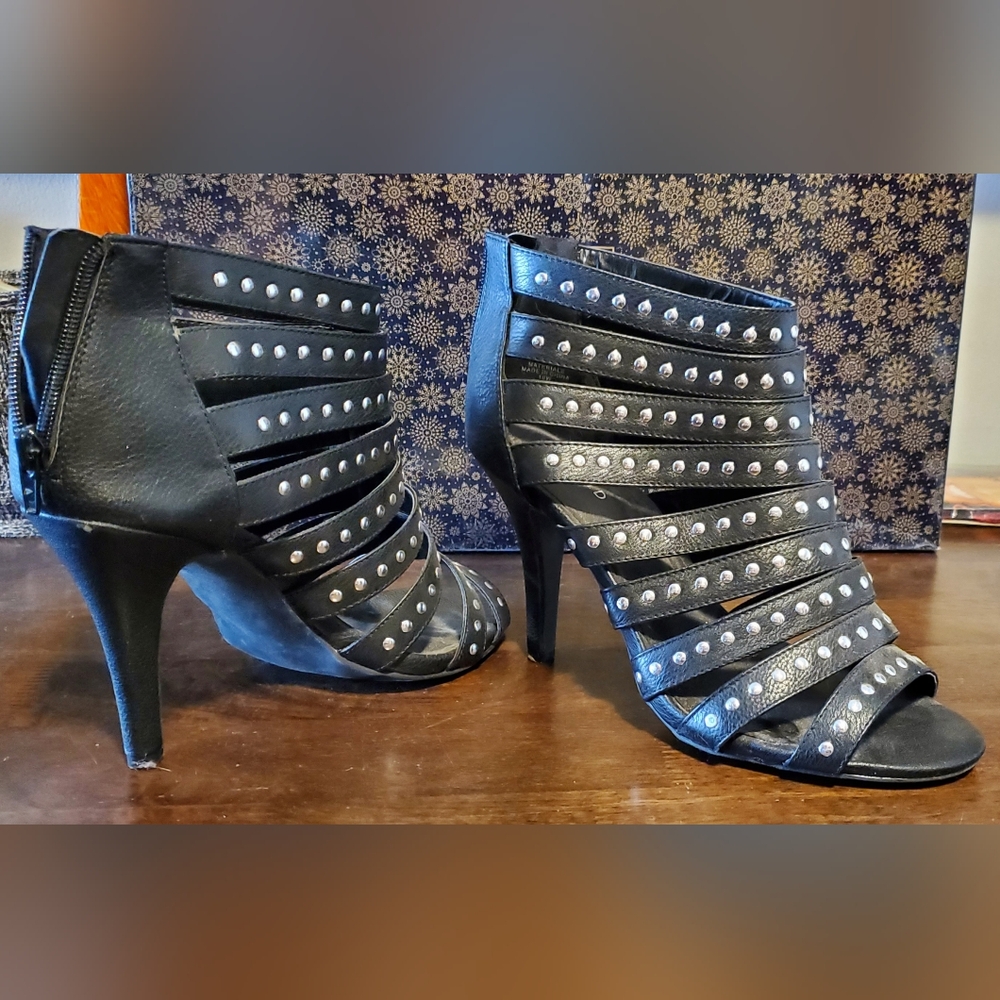 Black Gladiator Style Heels